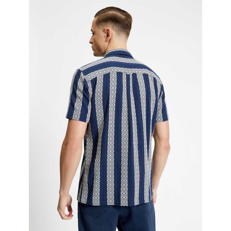 Ben Sherman Block Geo Jacquard Stripe Shirt image number 1